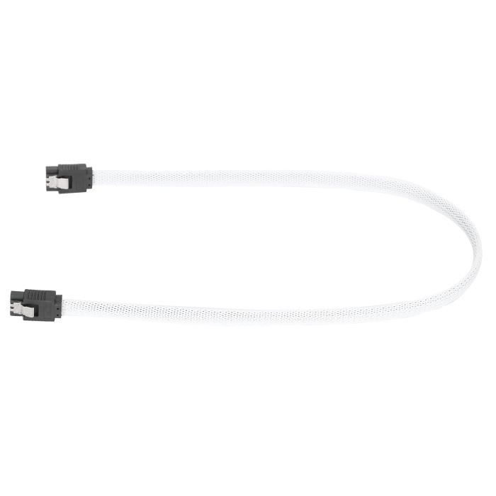 Kit Complet Câbles SATA III - Données Et Alimentation Avec Connecteurs 90 Degrés - Adaptateurs Pour SSD HDD
