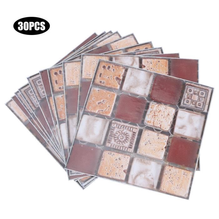 Autocollant Carrelage Pour Cuisine Salle De Bain,24PCS Auto-Adhésif Stickers Carrelage Stickers Carreaux 15x15cm 96842410