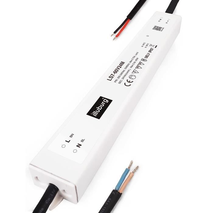 Transformateur 12W 24V 0.50A Bloc D'alimentation Compact Pour Lampes Led Exterieures Ip65 220v 85037175 Transformateur 12W 24V 0.50A Bloc D'alimentation Compact Pour Lampes Led Exterieures Ip65 220v 85037175