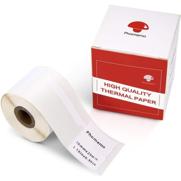Étiquettes Thermiques 50x50mm Rouge Et Noir - 1 Rouleau De 150 étiquettes, Pour Imprimante 405B