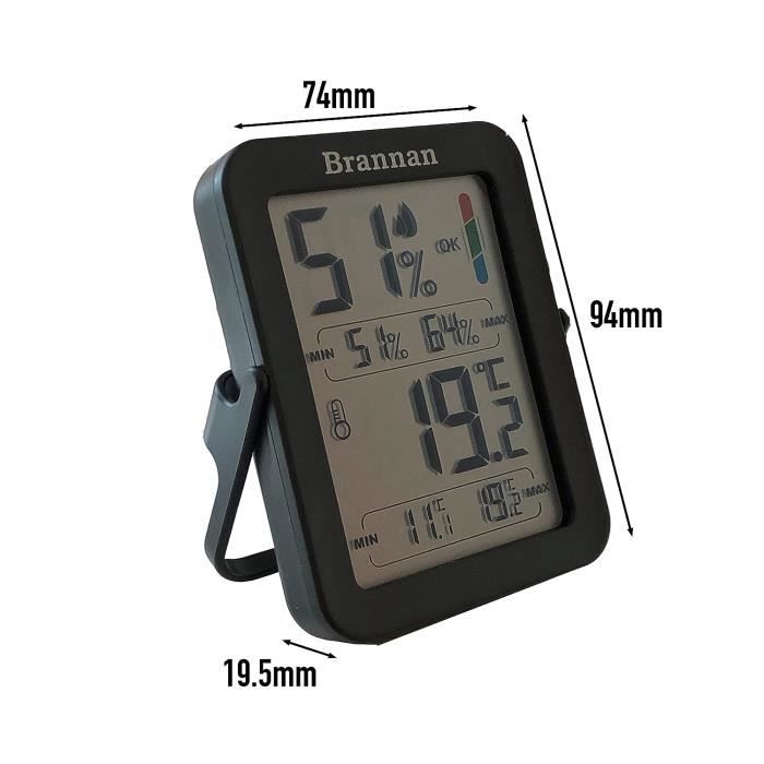 Lot De 8 Thermomètres Hygromètres Numériques - Mini écran LCD Pour Maison, Bureau, Cave à Vin - Piles Incluses