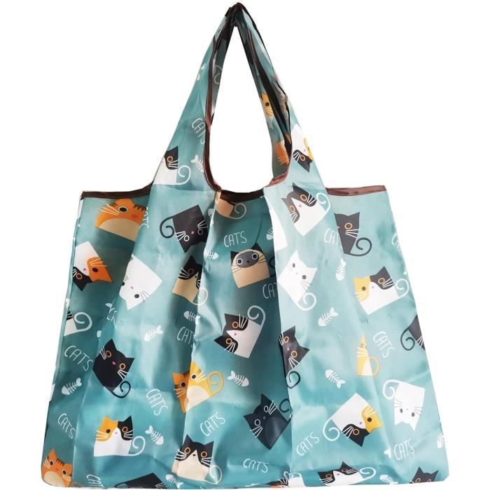 Lin's Liliana Grand Sac Pliable Réutilisable 43x66cm - Sac Courses Léger Et Robuste - Écologique