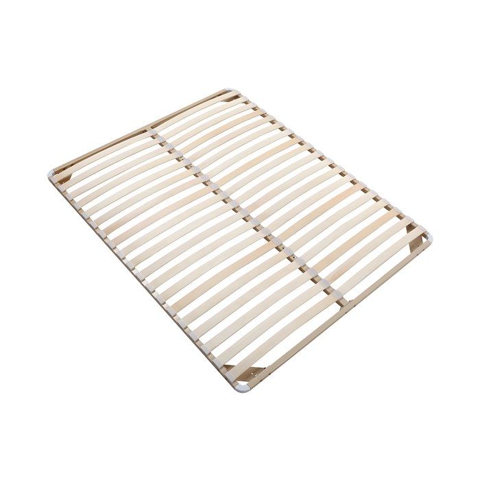 Sommier cadre à lattes 140x190cm - Beige - VENTE-UNIQUE - 2x19 lattes - A monter soi-même