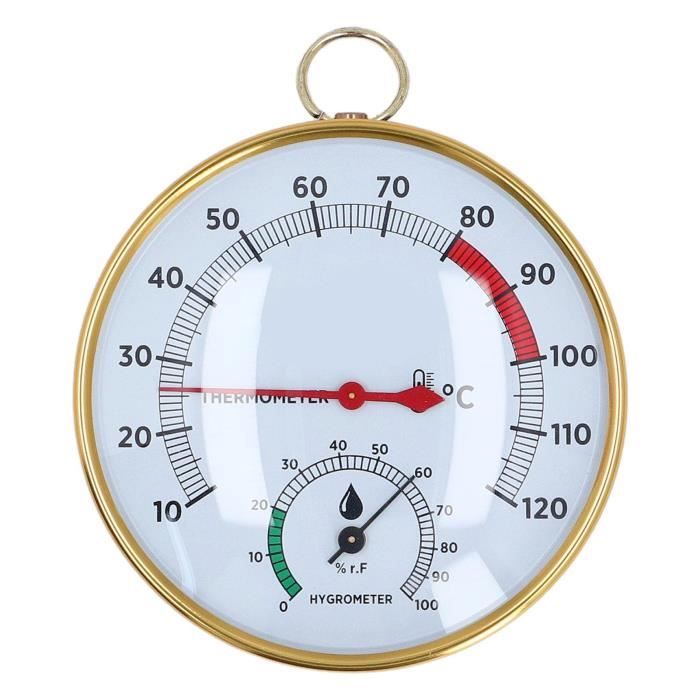 Lot De 2 Thermomètres-hygromètres Analogiques En Acier Inox - Pour Intérieur Et Extérieur - 11