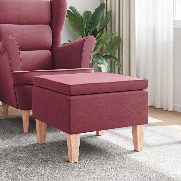 vidaXL Tabouret avec Pieds en Bois Siège Pouf Repose-pied Tabouret de Canapé Salon Salle de Séjour Chambre à Coucher 329428