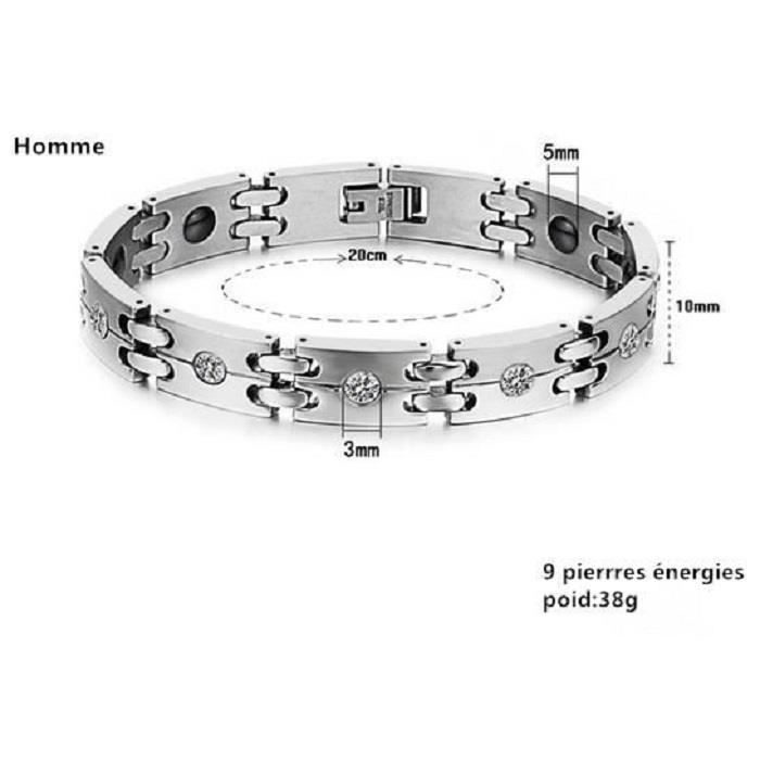 Bracelet Anti-douleur En Hématite - Noir - Longueur 17,5 Cm - Style Bohème - Neuf Sans Emballage