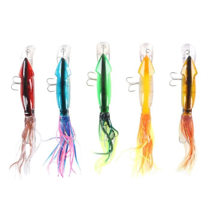 Leurres De Calmar Phosphorescents – Appâts Souples Fluorescents, 11.7 Cm, Pour Pêche Maritime