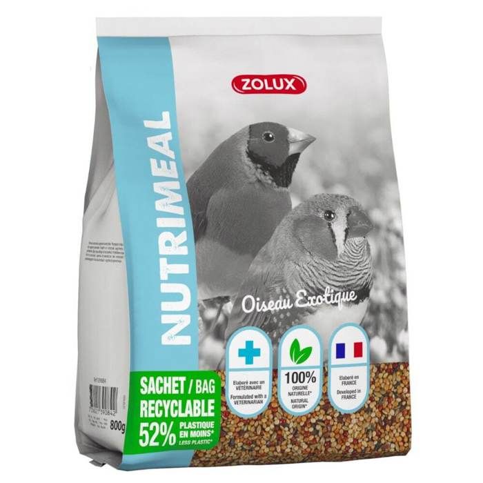 Aliment Composé Pour Oiseaux Exotiques Nutrimeal 800g - Zolux