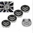 4 x Centre de roue Noir 60mm Citroen  couvercle cache moyeu Jantes emblème Logo -1