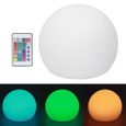 Fdit lampe boule télécommandée Boule lumineuse LED d'extérieur, lampe Globe RGBW étanche avec 16 couleurs piscine decoration-1