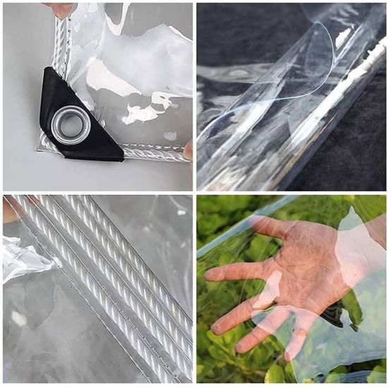 ECD Germany Bâche de Protection Imperméable à l'Eau avec Oeillets - 8x12m 96m² 180g/m²- Polyéthylène PE Bleu- Résistant - Bricolage