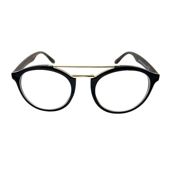LUNETTES VUE ROND BOIS FONC NOIR PILOTE AVIATEUR DOUBLE PONT