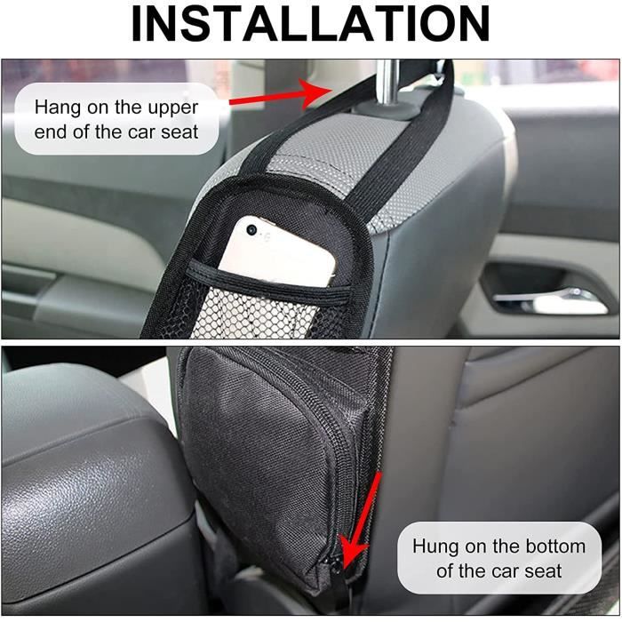 Sac de rangement pour siège arrière de voiture en feutre, 1 pièce, sac de  protection de