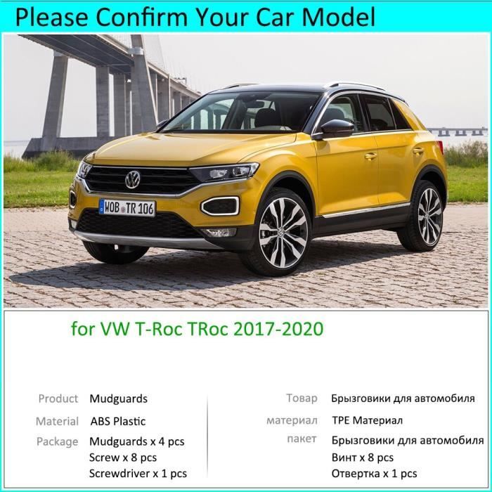 Pièces Auto,Garde-boue, 4 pièces, accessoires de déflecteur de boue pour VW  Volkswagen t-roc TRoc T Roc 2017 2018 2019 2020 - Cdiscount Auto