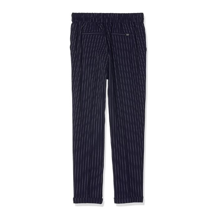 Pantalon Fille Teddy Smith Marine Coupe droite Melange fluide jogging Rayures verticales Bleu Cdiscount Sport