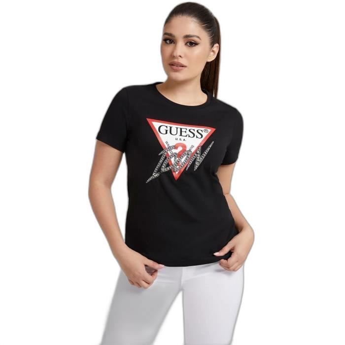 Tee shirt manche hotsell courte femme guess