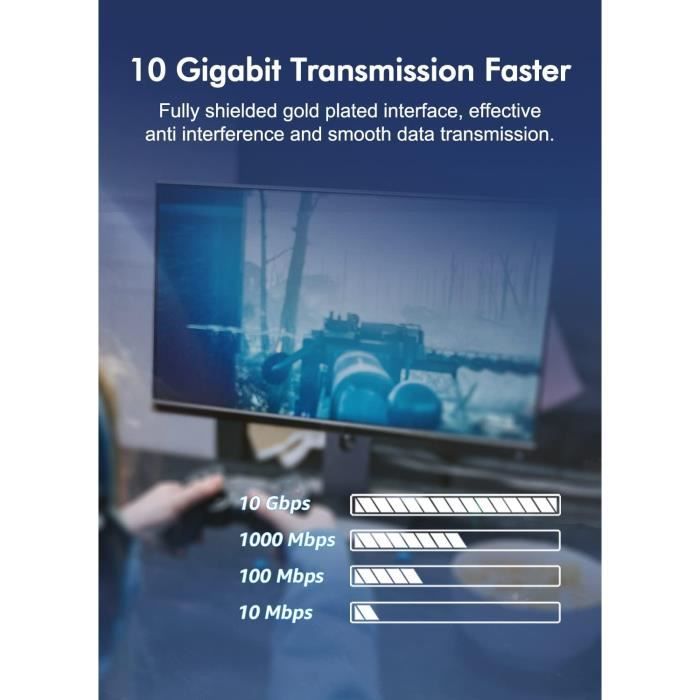 10Gtek Carte Réseau 10GbE PCIE pour Intel X520-DA2- X520-SR2-82599ES
