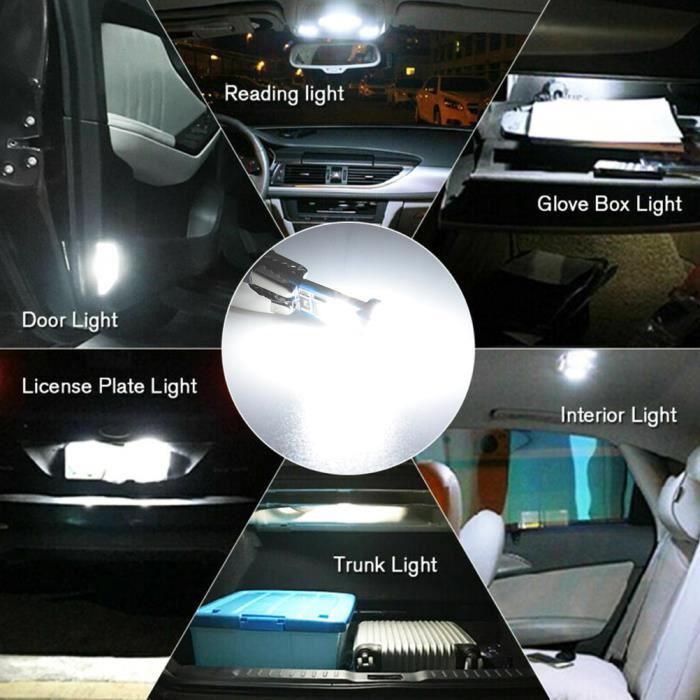10x ampoule Veilleuse LED W5W T10 ULTRA BLANC XENON 6000k voiture auto -  Cdiscount Auto