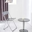 Chaise pliante acrylique HUAIMEIPIN - Transparent - Contemporain - Design - Intérieur-2