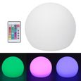 Fdit lampe boule télécommandée Boule lumineuse LED d'extérieur, lampe Globe RGBW étanche avec 16 couleurs piscine decoration-2