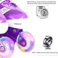 Roller alignées enfant violet clignotant adjustable respirant SURENHAP - Taille 31-38-2