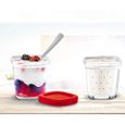Lot de 6 Pots pour yaourtière Multi délices - SEB - XF100501 - Rouge - 12 Watt-2