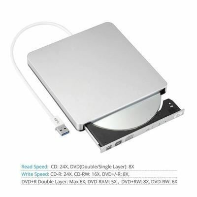 Graveur de DVD Lecteur DVD Externe USB 2.0 CD-ROM Enregistreurs Lecteur CD- DVD PC Lecteurs CD et DVD (Color : White, Size : On[738] - Cdiscount  Informatique