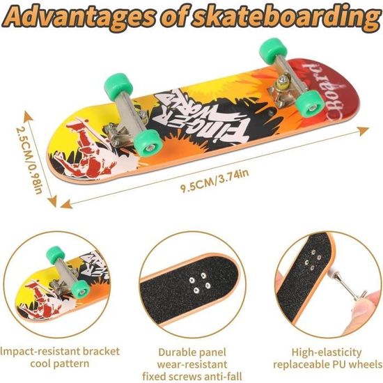 Rampes De Skatepark QINIFIFY Kit Avec Mini Finger Skateboard - Jouet Enfant