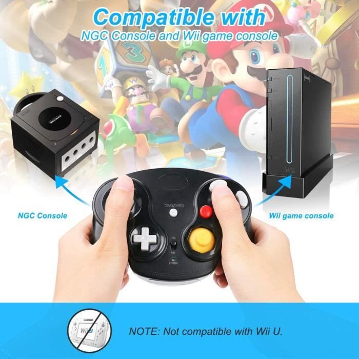 sans fil pour Nintendo Switch Gamecube de Jeu Vibration à Double Moteurs Mini