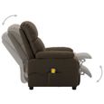 MAG🐰- Fauteuil de massage électrique-Chaises Fauteuil relax fauteuil à haut dossier Marron Tissu💖9753-3
