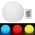 Fdit lampe boule télécommandée Boule lumineuse LED d'extérieur, lampe Globe RGBW étanche avec 16 couleurs piscine decoration-3