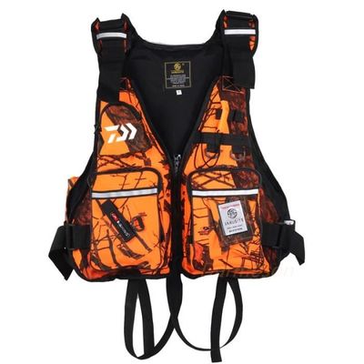 Gilet De Sauvetage Pêche Adulte Réglable - Taille Unique 50-100kg, Poches Multiples, Bandes Réfléchissantes, Sifflet - 8