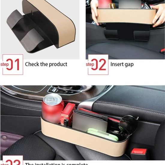 Dioche Organiseur de siège auto avec boîte de rangement pour accoudoir de  voiture et 2 porte-gobelets pliables - Cdiscount Auto