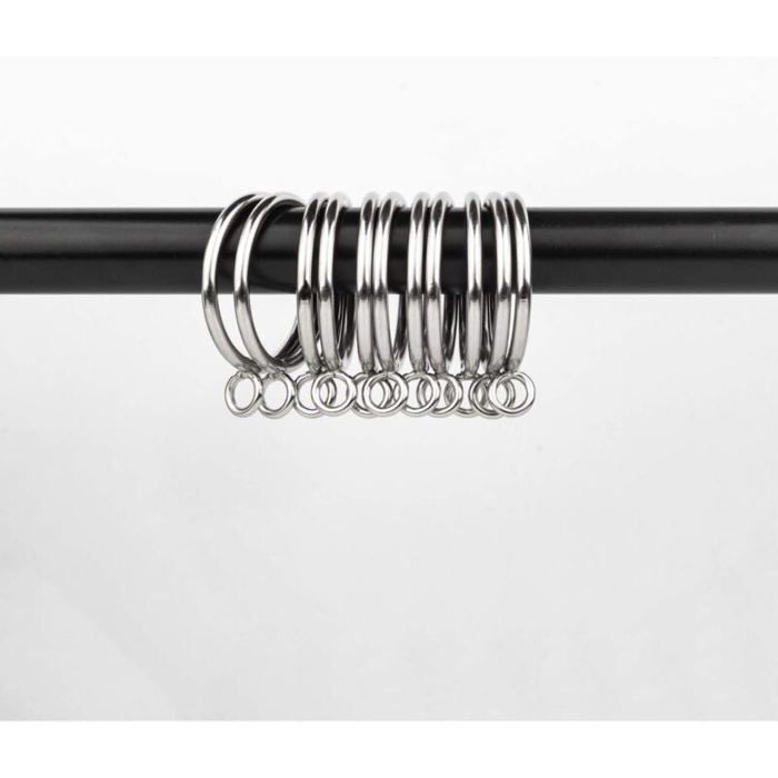 Fippy 60 Pièces Anneaux de Rideau, Anneaux de Suspension en Métal Fippy 60 Pièces Anneaux de Rideau, Anneaux de Suspension en Métal