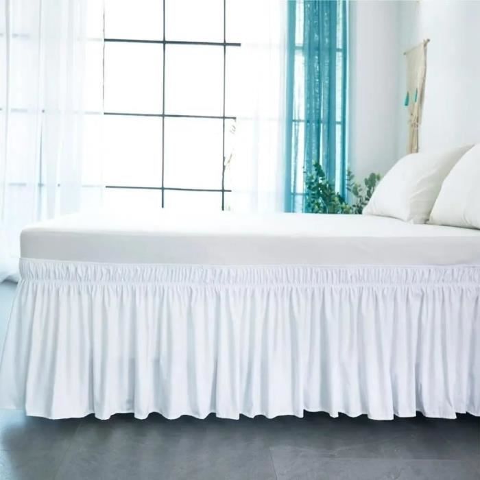 Jupe De Lit Pour Hotel Cache Sommier Elastique Sans Surface De Lit Lit Double Double Queen King Size 38 Cm De Hauteur Pour D L22606 Cdiscount Maison