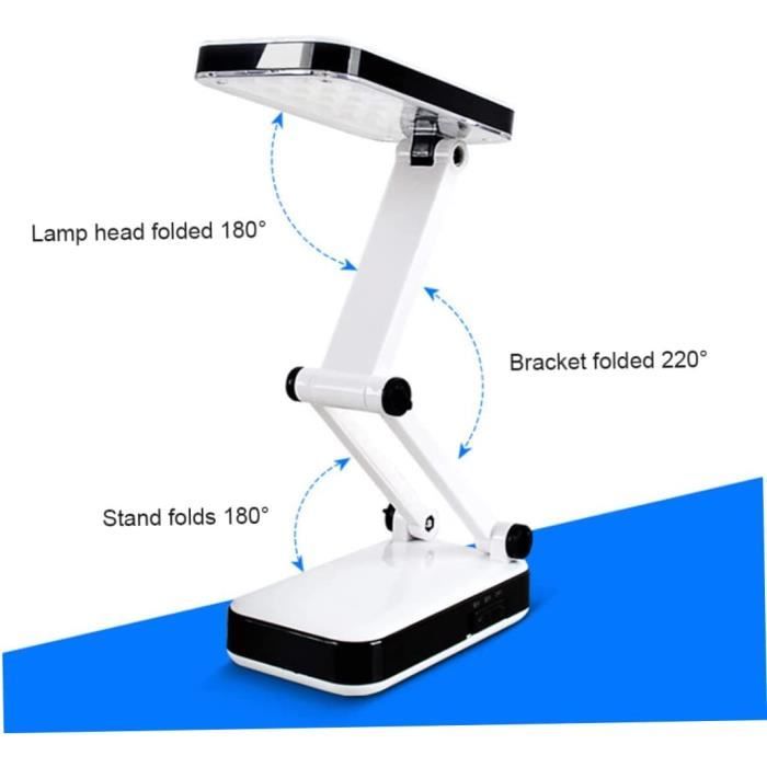 Lampe De Bureau LED Rechargeable USB - Magnétique, 3 Niveaux De Lumière, Protection Des Yeux, 2W