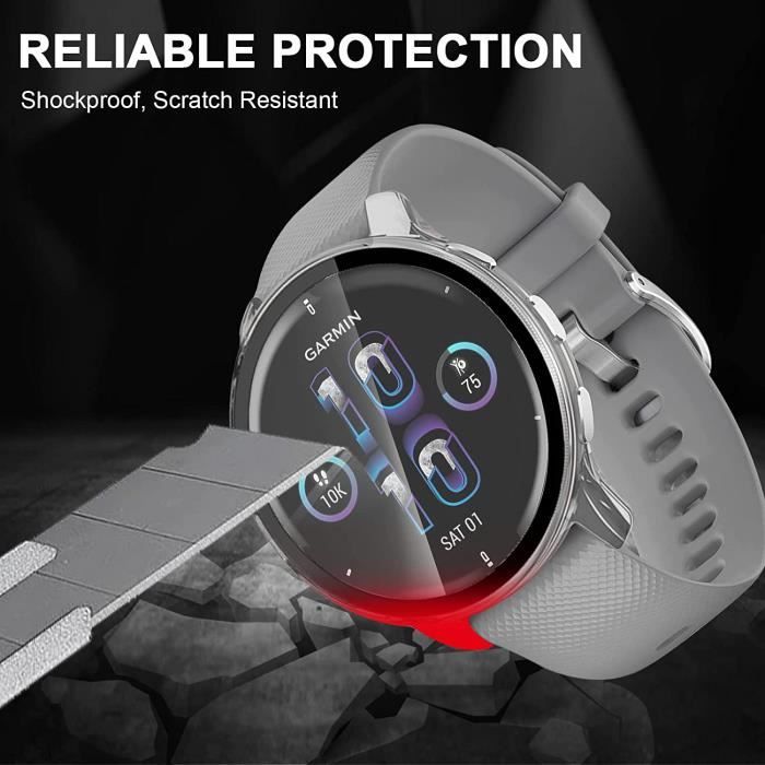 Avizar Coque pour Garmin Venu 2 Plus Silicone souple Transparent Contour  Chromé Doré - Accessoires montre et bracelet - LDLC