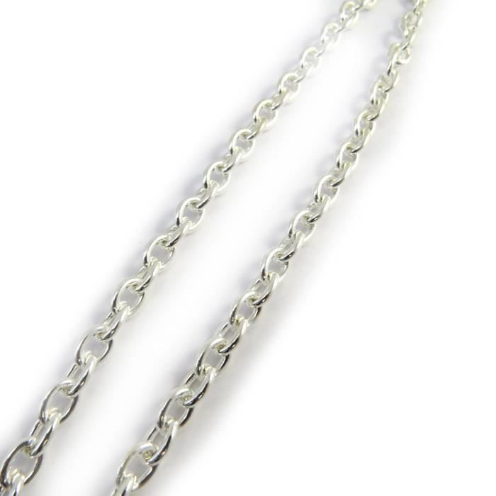 Les Trésors De Lily [N3184] Chaine Maille Jaseron 38 cm mm