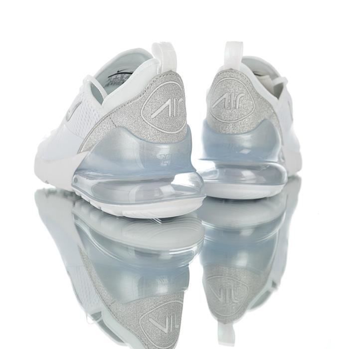 Baskets NIKE Air Max 270 Homme et Femme Blanc Gris Blanc Cdiscount Chaussures