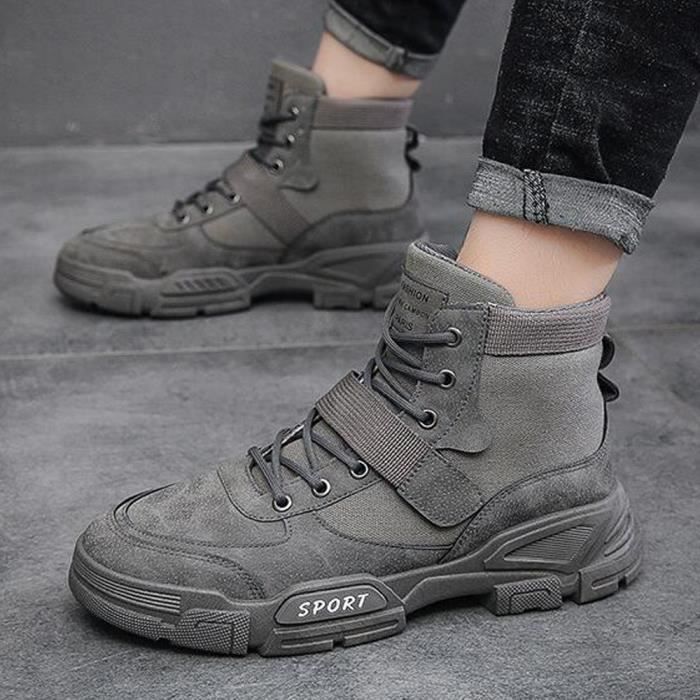 Chaussures Montantes Mode Chaussure Homme Basket Homme Gris Gris
