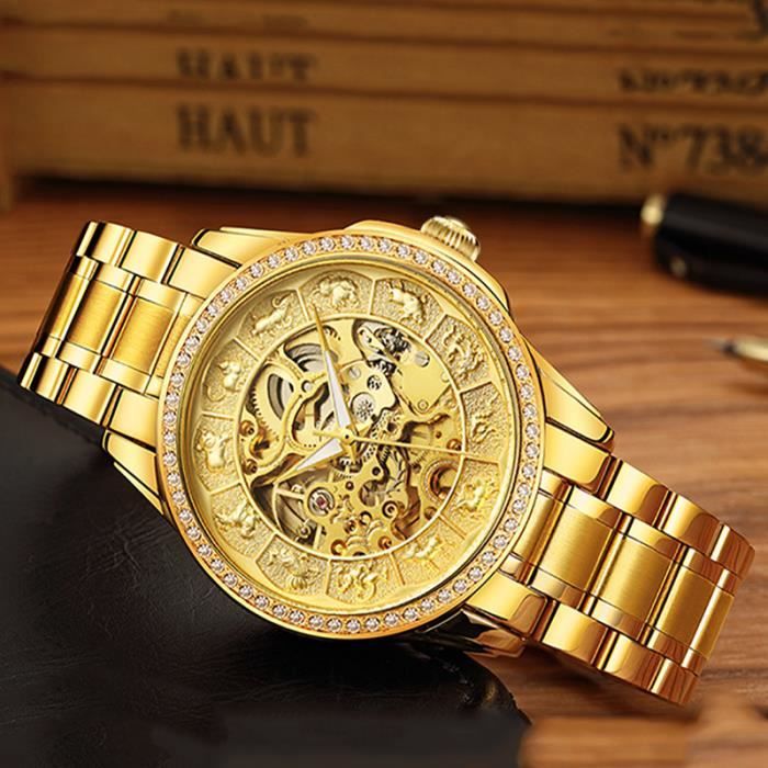 Montre homme deals acier doré