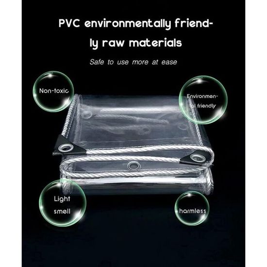 Bâche De Protection Lourde 8x12 M - Gris - 260 G/m² Avec œillets