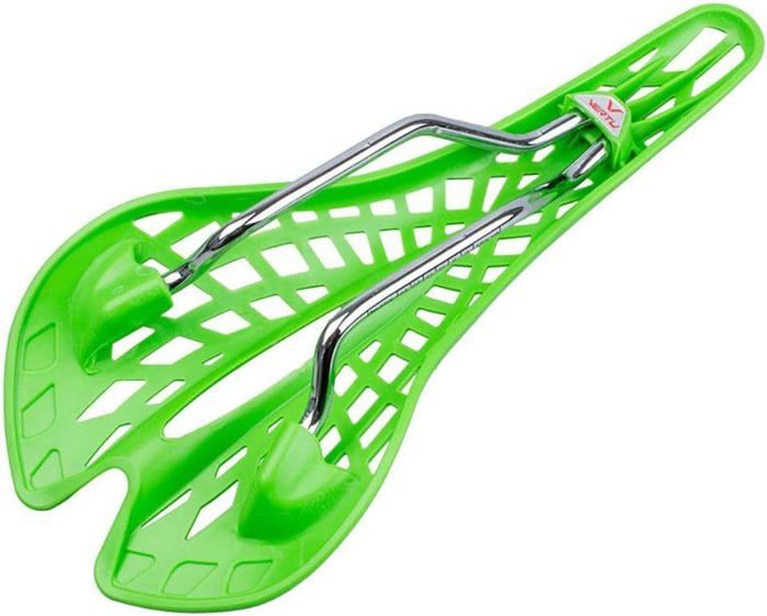 Boodtag Selle De Vélo Creuse Ergonomique – Gel Silicone Ultra-Souple – 28 X 15 X 5 Cm – Poids 300 G – Alliage Titane + Microfibre – Pour VTT, Route, Pliant – Bleu/Blanc/Jaune/Rouge