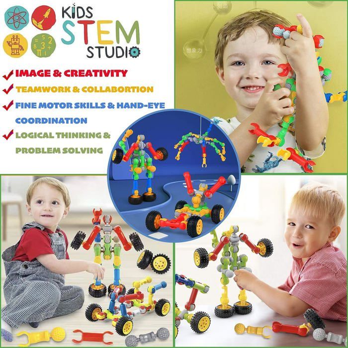 Bricolage Kit de Construction RC Robot Jouet créatif Modèle télécommande Jeu d'Assemblage intelligent Enfant Cadeau Fête Noël - Jeux - Jouets
