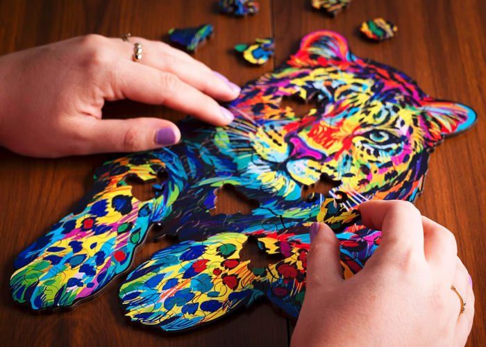 Figured'Art Puzzle en Bois Adulte et Enfant 200 pièces Animaux