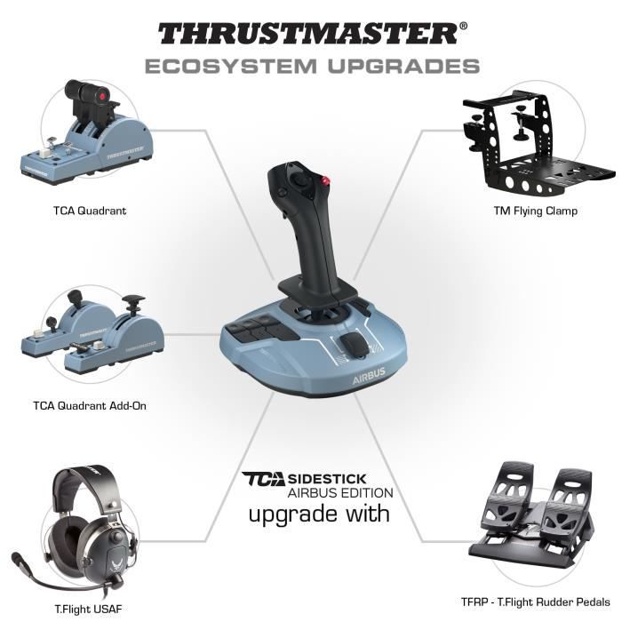 THRUSTMASTER Joystick TCA Officer Pack Airbus Edition : Réplique