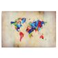 Tableau Toile Grand Format Image Murale Moderne Canevas Carte Du Monde Colorée 50x40