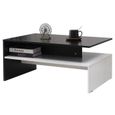Noir Et Blanc Table Basse De Salon Rectangulaire Avec