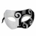  Noir et Blanc Halloween Hommes Costume Venitienne Greco-romaine Parti Masque de mascarade-0