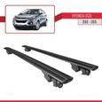 Compatible avec Hyundai IX35 2010-2015 HOOK Barres de Toit Railing Porte-Bagages de voiture Avec verrouillable Alu NOIR-0